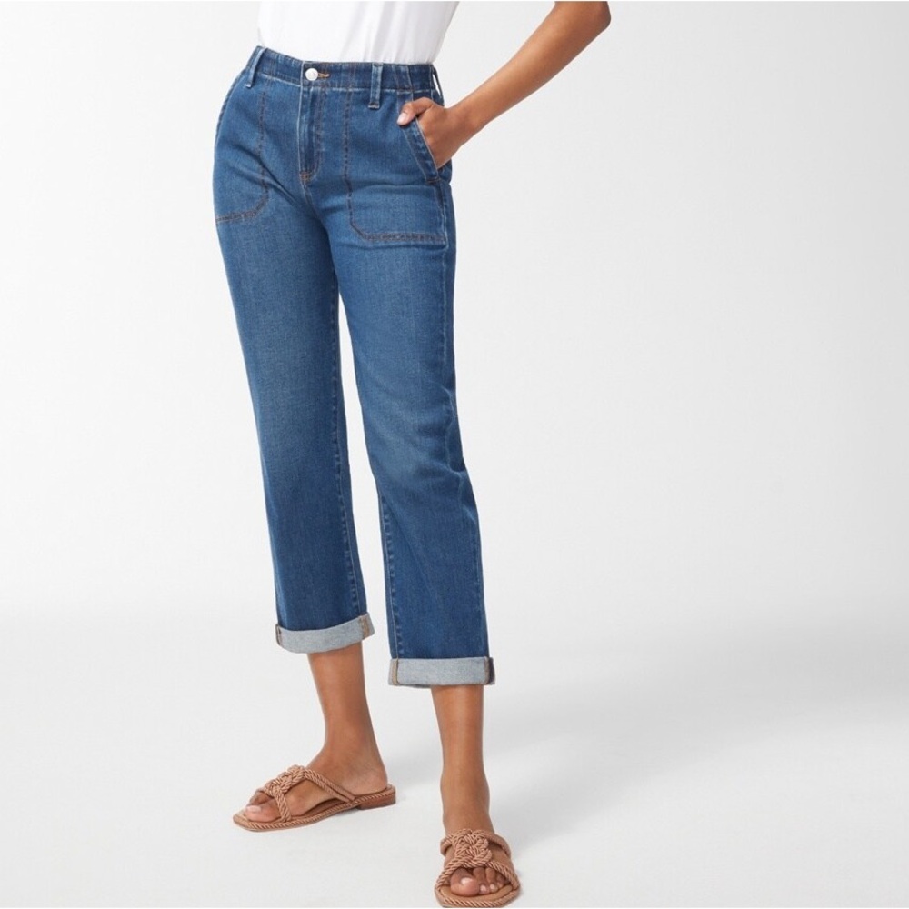 Chico's Utility Crops Blue Size 10 Chico's‎ 1.5 Casual Minimalist Effortless